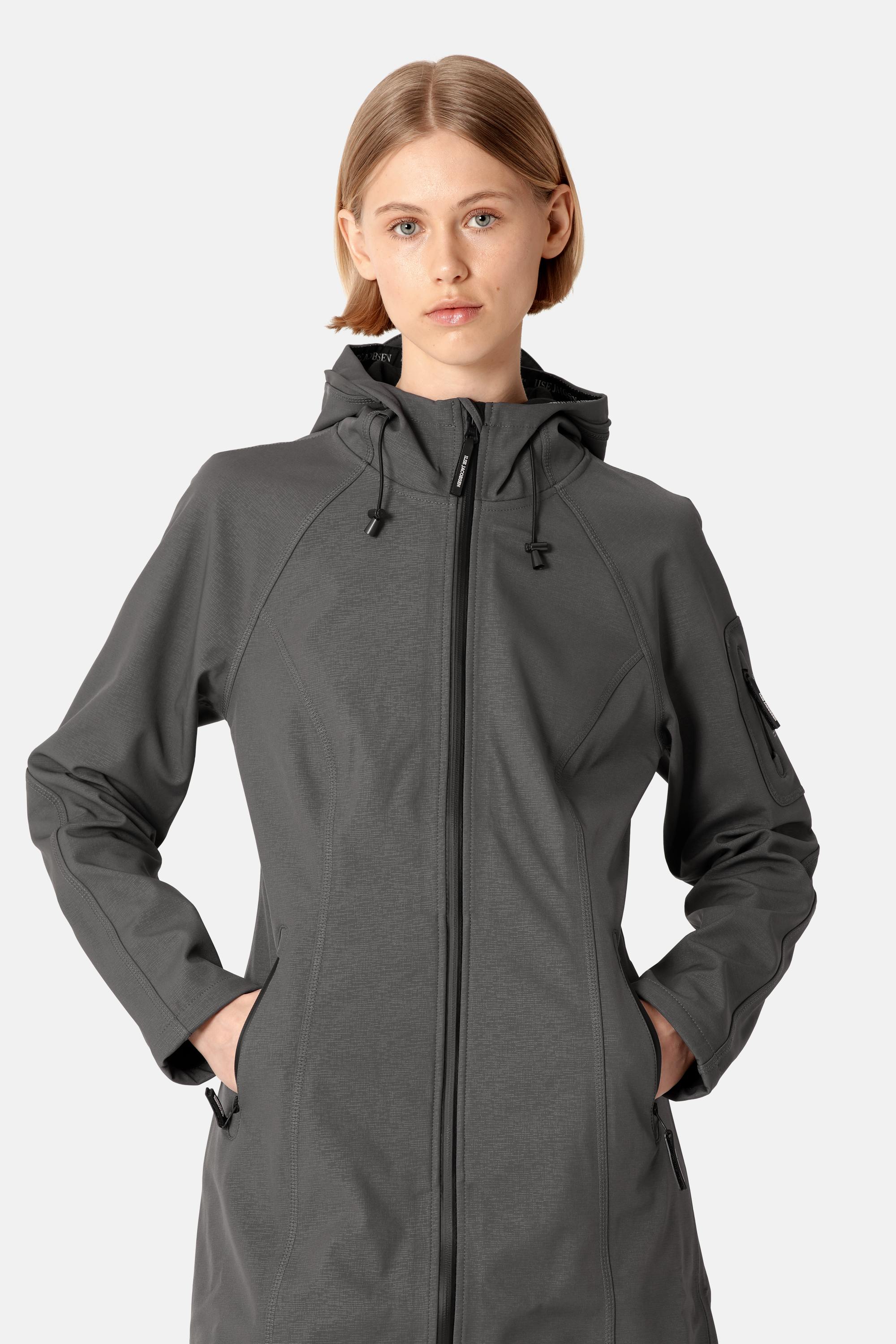 Long Softshell Raincoat - Dark Shadow